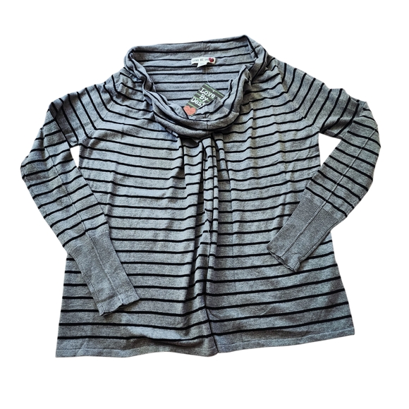 Striped Gray Kids Top - Picture 1 of 4